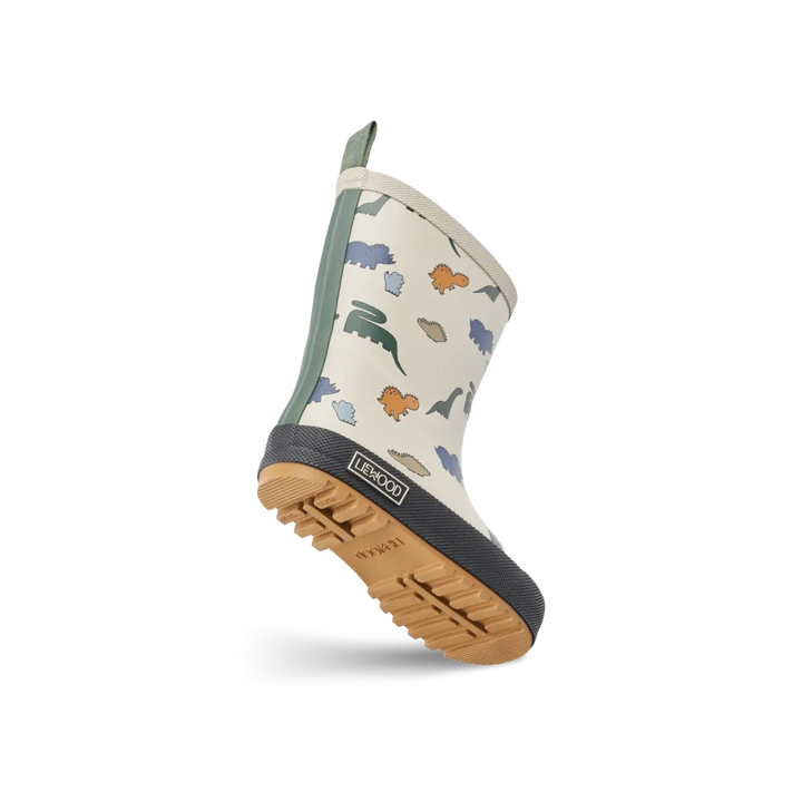 Liewood - Mason Thermo Rainboot - Dinosaurs / Mist Gummistøvler 