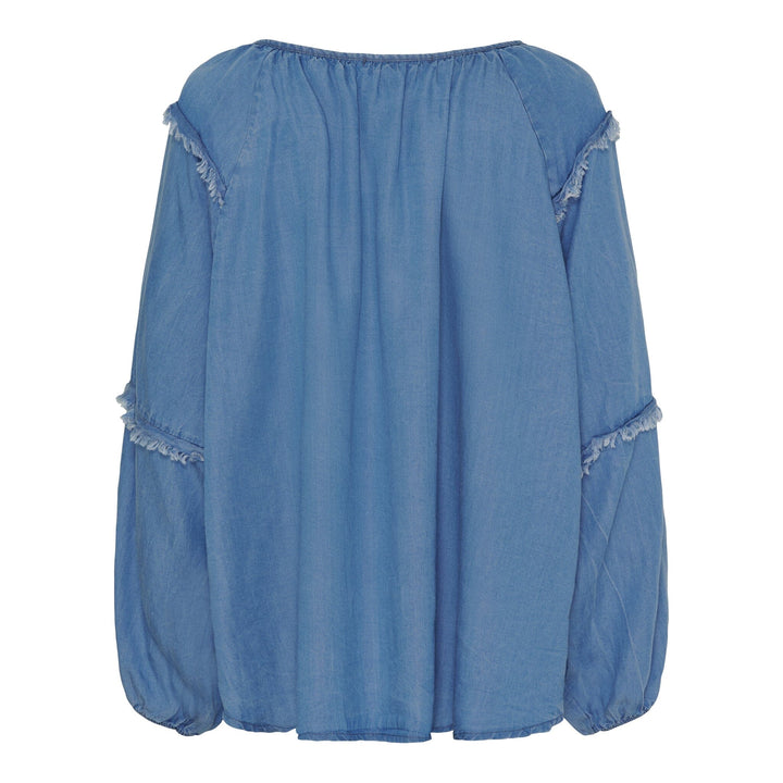 Marta Du Chateau - Mdcmarta Blouse - Medium Blue Bluser 