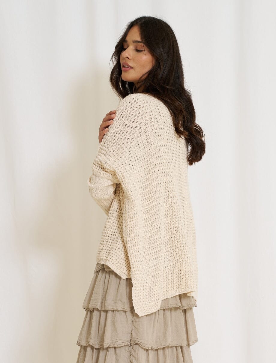 Marta Du Chateau - Mdcmille Knit - Beige Strikbluser 