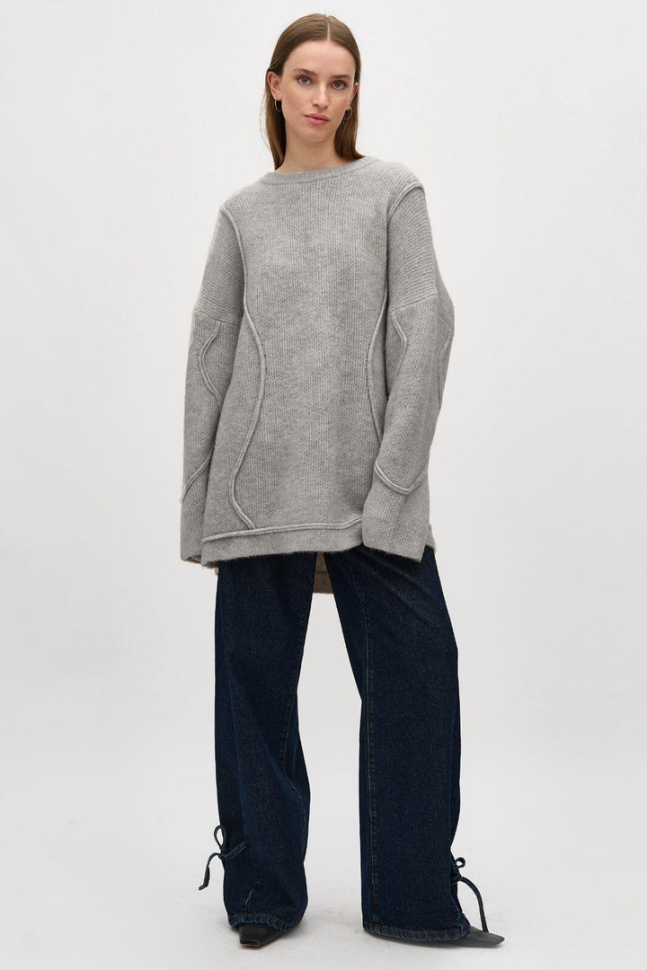 MbyM - Rese-M - 604 Light Grey Melange Sweatshirt 