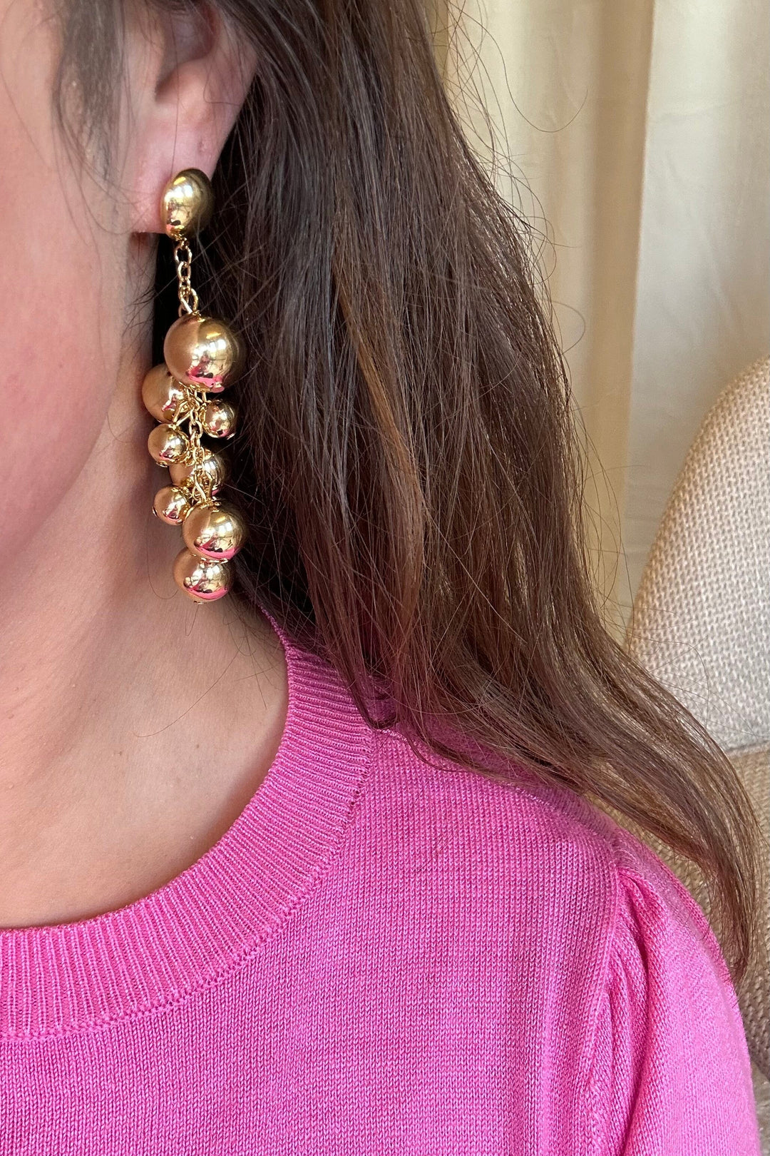 Mellow Moon - Gold Drops Earring - Forgyldt Øreringe 