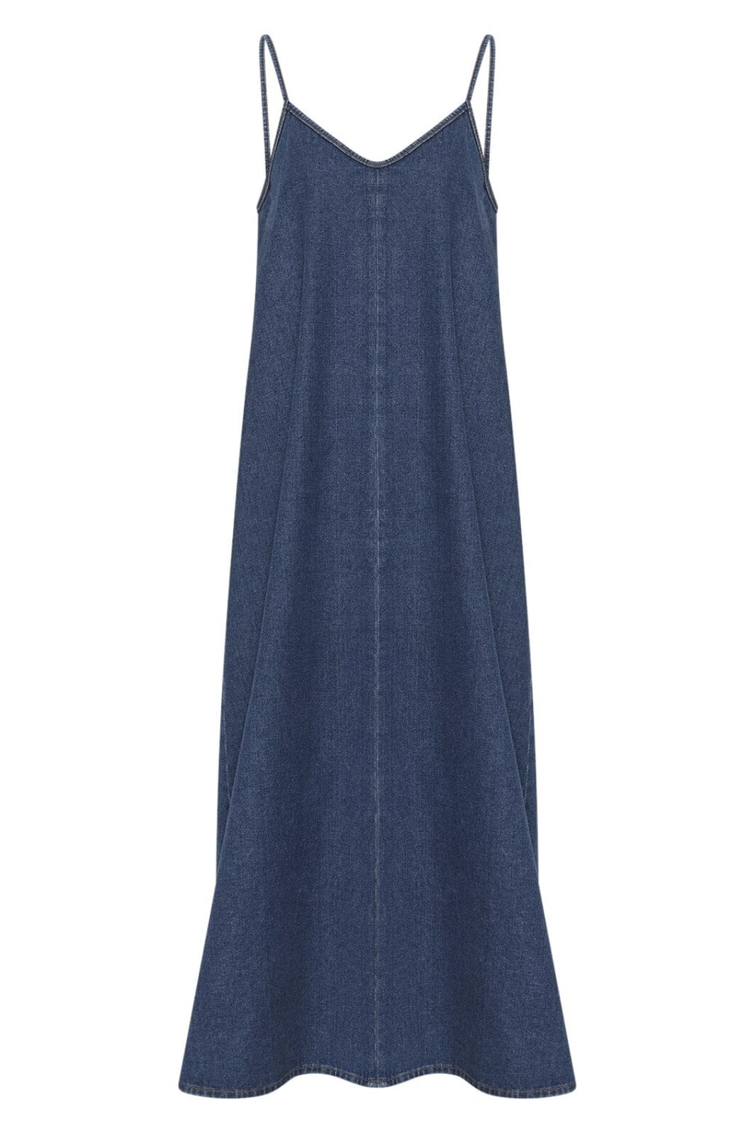 Moss Copenhagen - Mschjolene Elena Strap Dress 19039 - Mid Blue Wash Kjoler 