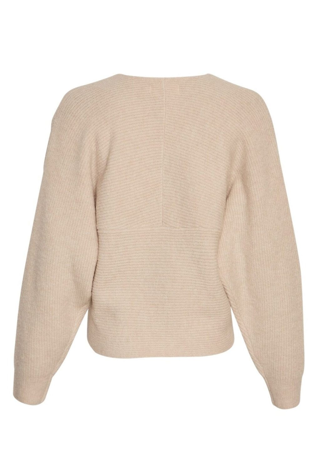 Moss Copenhagen - Mschzinelle Hope Wrap Pullover - Peyote Strikbluser 