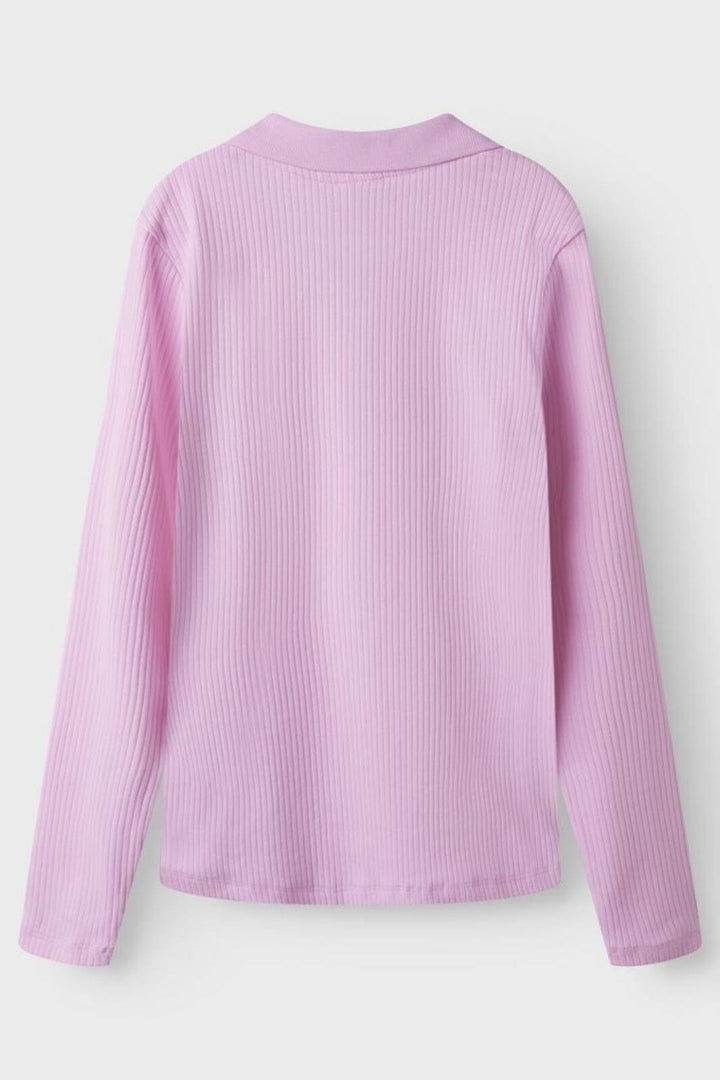 Name It - Nkfdusa Ls Slim Polo - 4858962 Pink Frosting