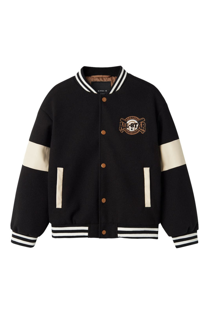 Name It - Nkmmikado Varsity Jacket - 4657815 Black