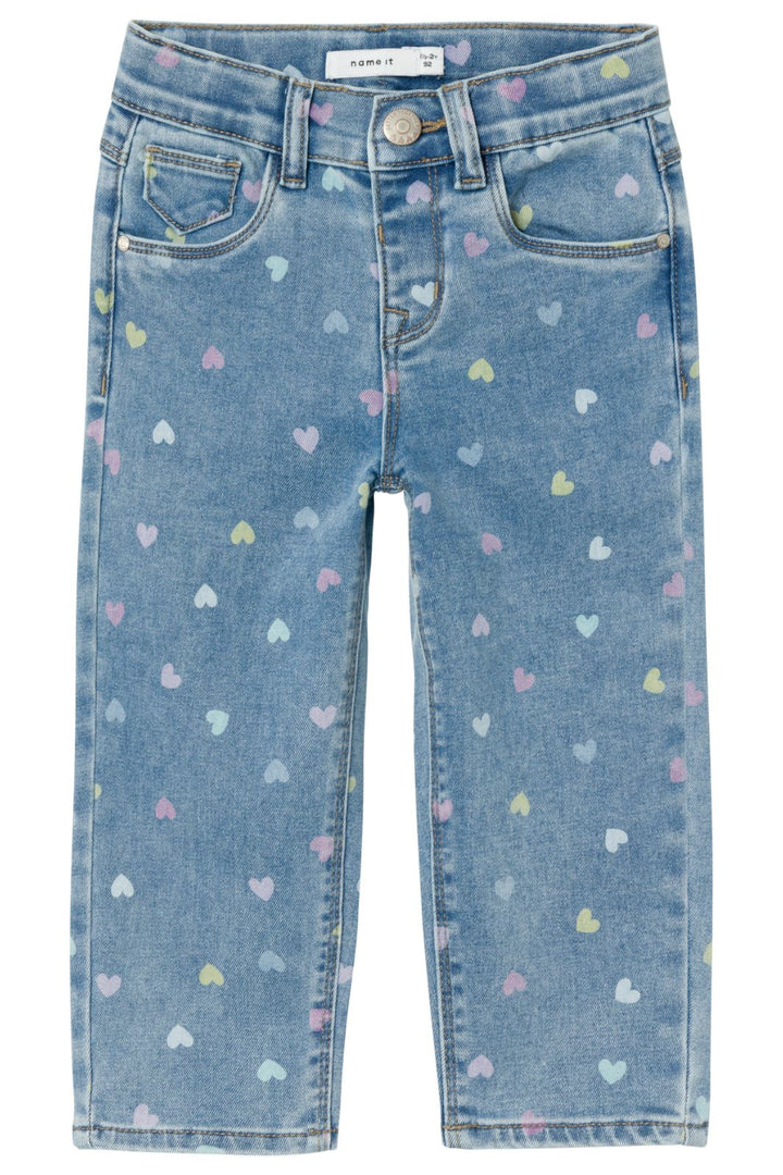 Name It - Nmfbella Shaped Jeans 3555-On - 4429201 Medium Blue Denim Hearts Jeans 