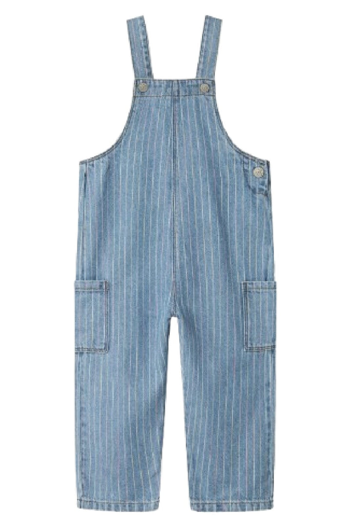 Name It - Nmfmacie Stripe Overall 4008-Nm D - 4692420 Light Blue Denim Multi