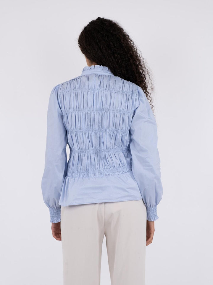 Neo Noir - Alaska Smock Blouse - Light Blue Bluser 