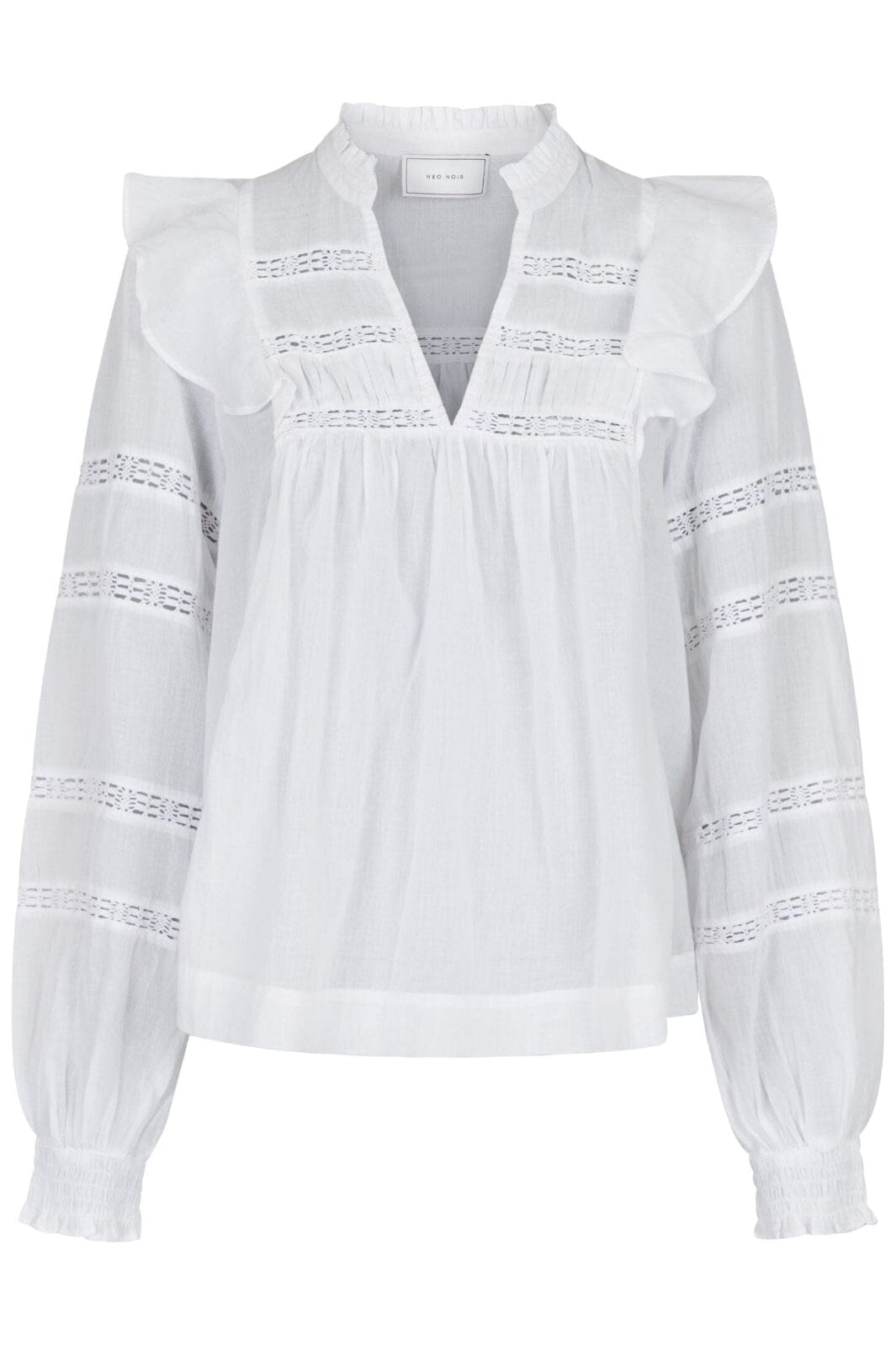 Neo Noir - Aroma S Voile Blouse - White Bluser 