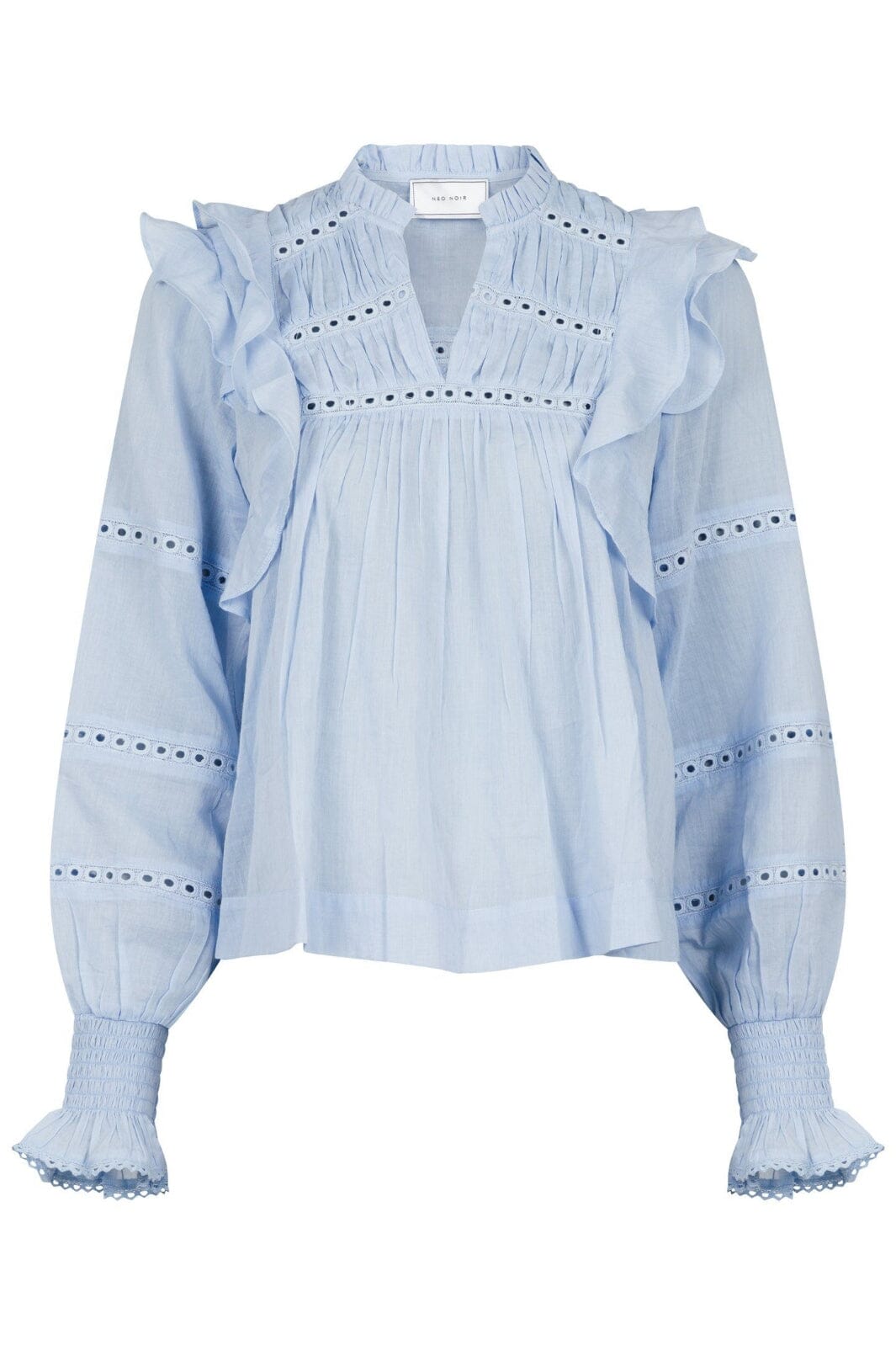 Neo Noir - Aurika S Voile Blouse - Light Blue Bluser 