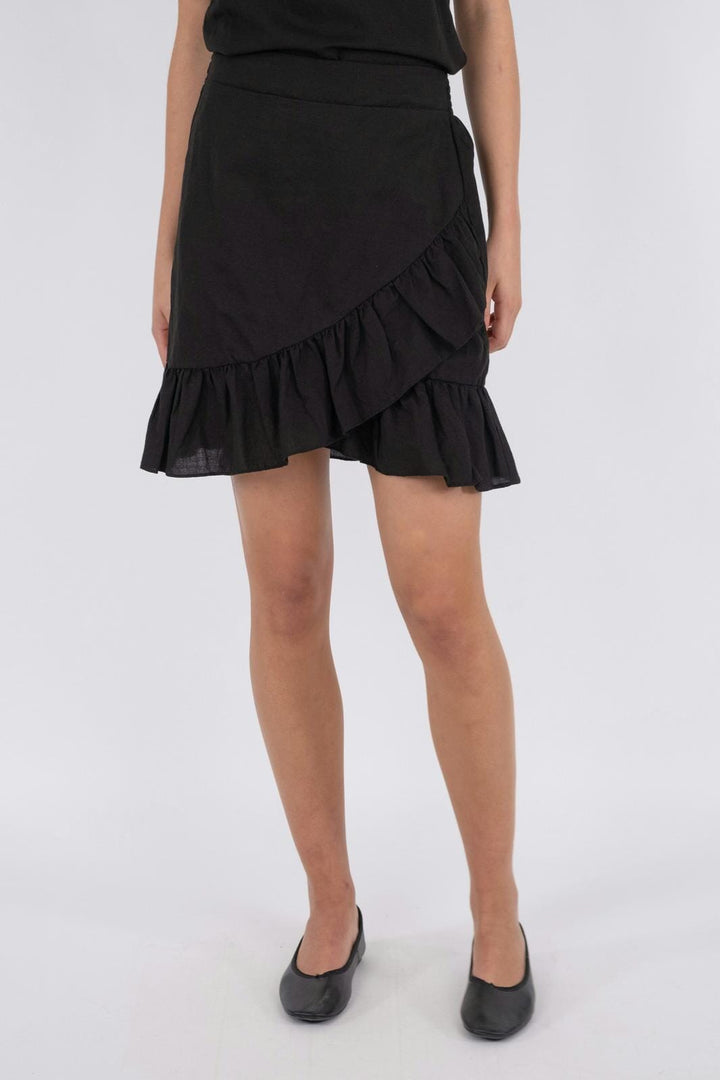 Neo Noir - Bekka Linen Skirt - Black