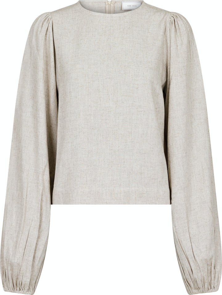 Neo Noir - Bira Soft Linen Blouse - Sand