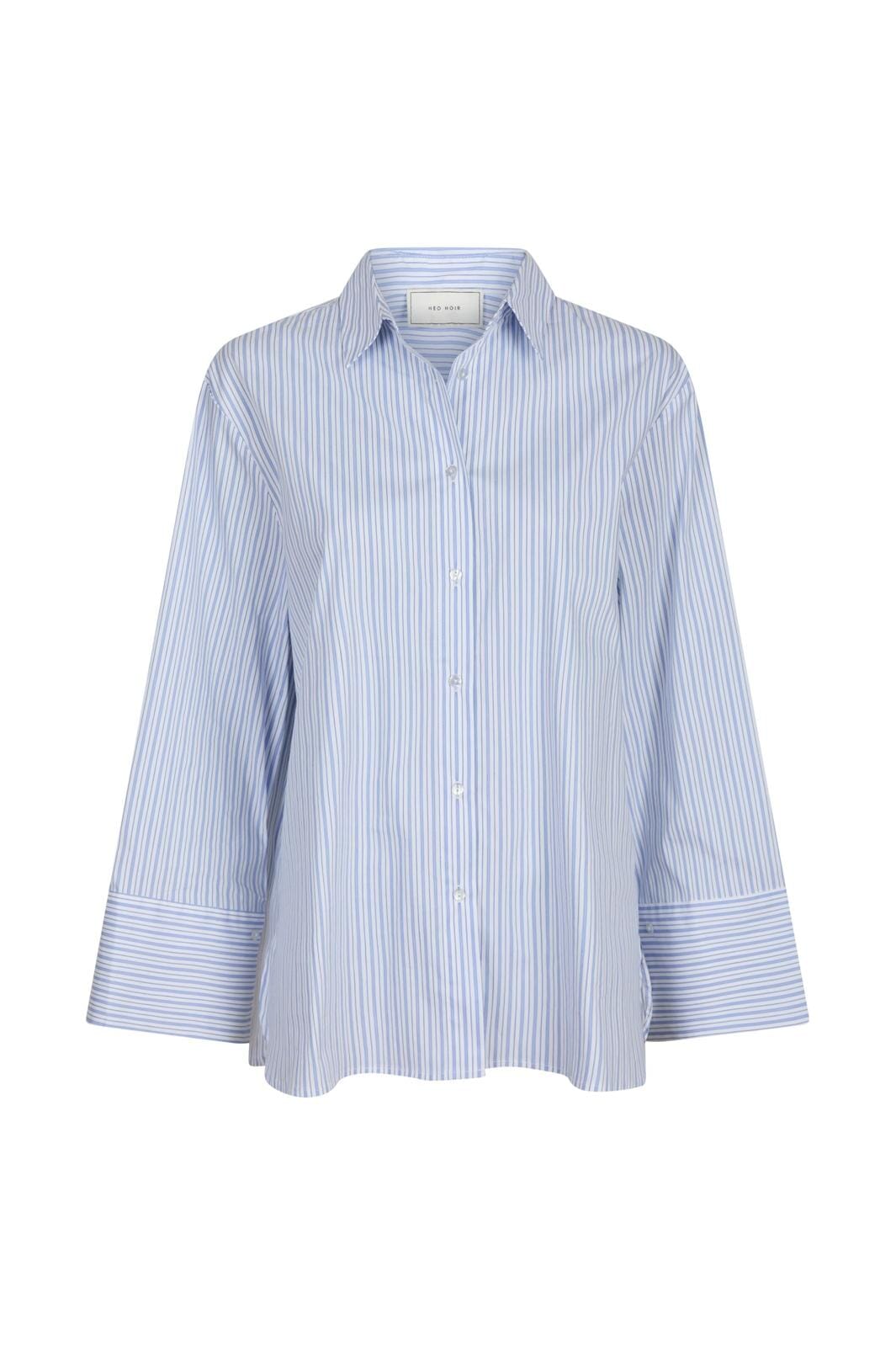 Neo Noir - Dita Mini Stripe Shirt 162706 - Light Blue