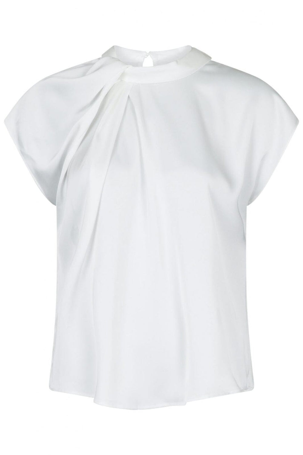 Neo Noir - Fleur Drapy Satin Blouse - Off White Bluser 