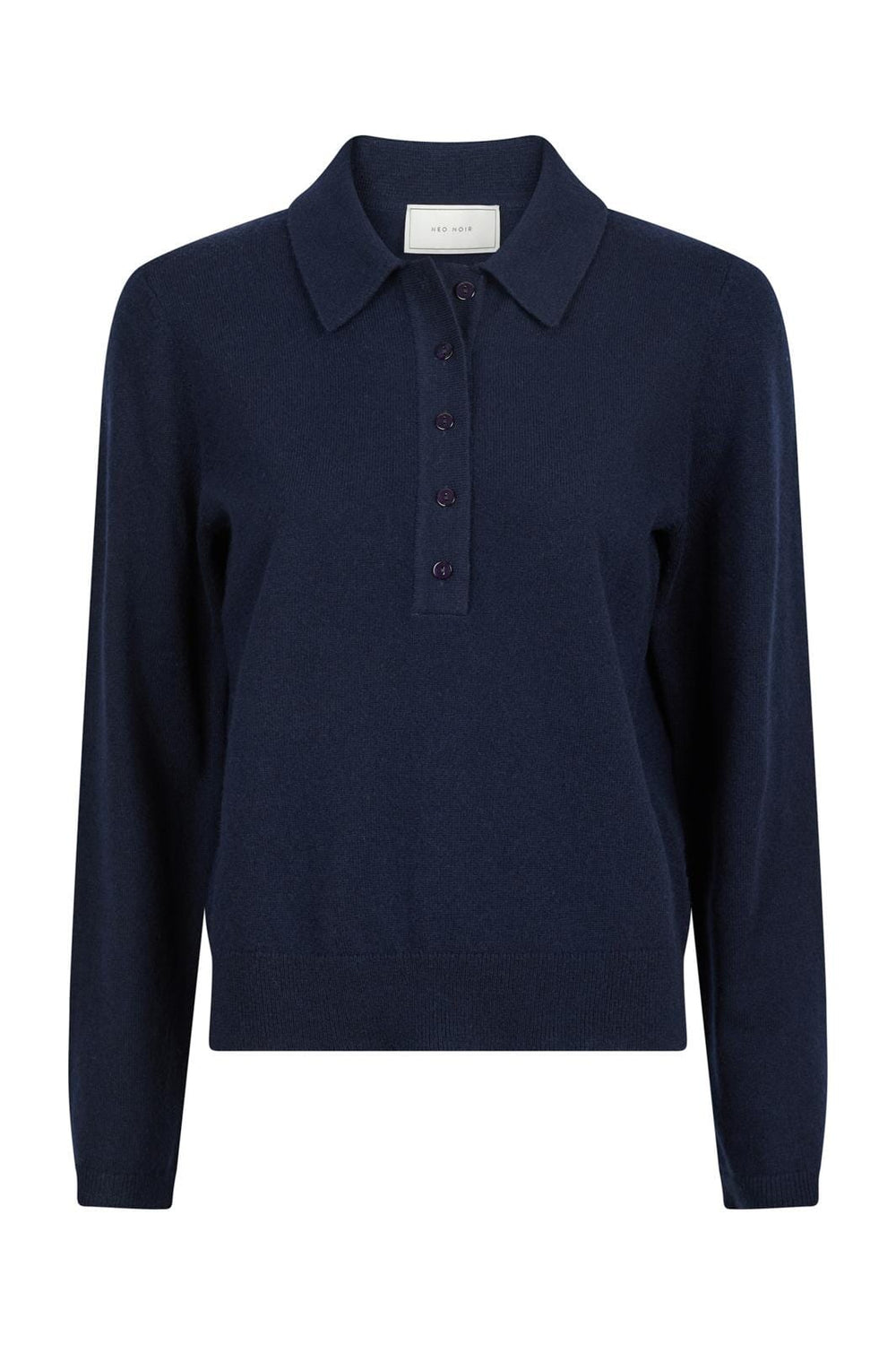 Neo Noir - Genea Knit Polo Blouse 163891 - Navy