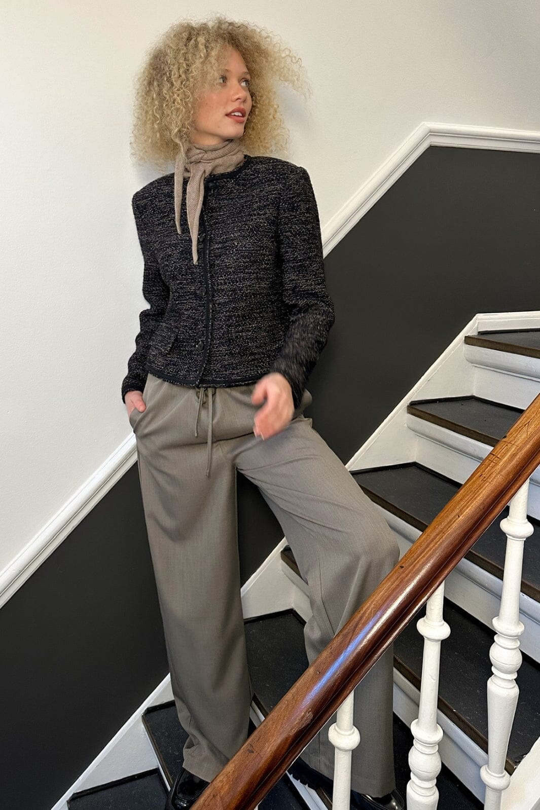 Neo Noir - Geri Pants - Warm Grey Bukser 