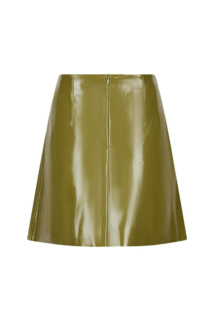 Neo Noir - Hemie Patent Skirt 164659 - 605 - Olive