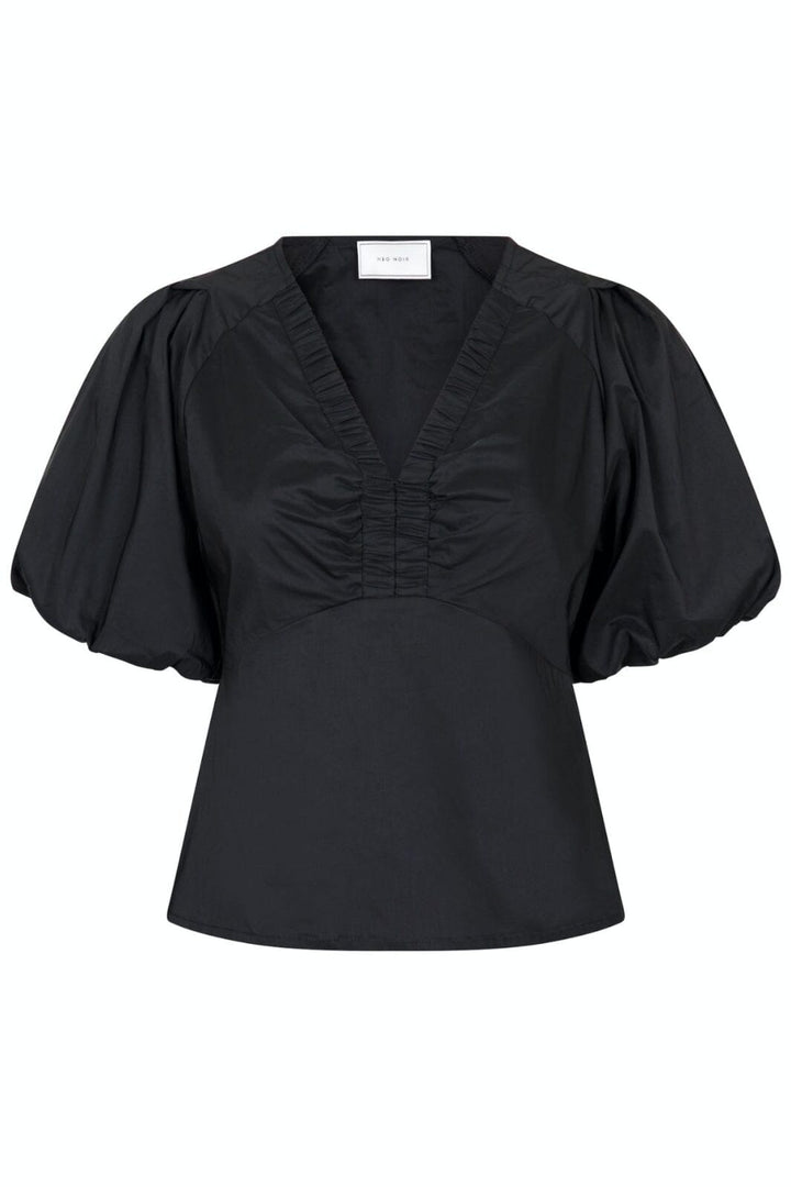 Neo Noir - Irina Poplin Blouse - Black Bluser 