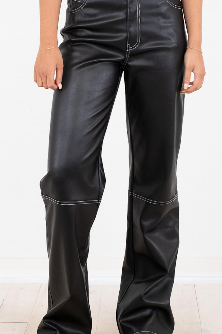 Neo Noir - Jakoba Faux Stitch Pants - Black