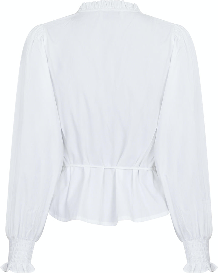 Neo Noir - Jerri C Polplin Blouse - White