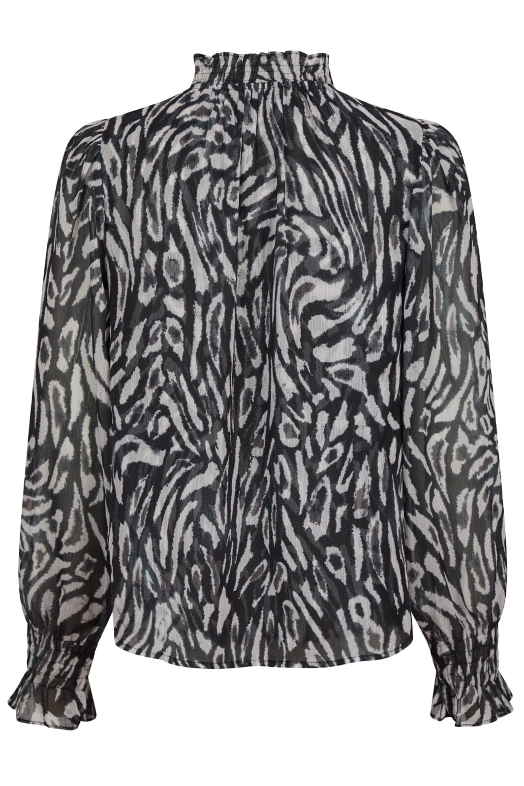 Neo Noir - Leia Abstract Leo Blouse 164591 - Black Bluser 