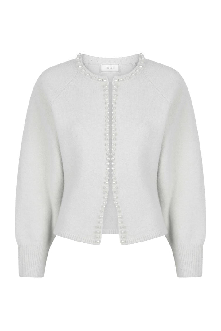 Neo Noir - Lilly Pearl Knit Cardigan 163563 - Light Grey Melange