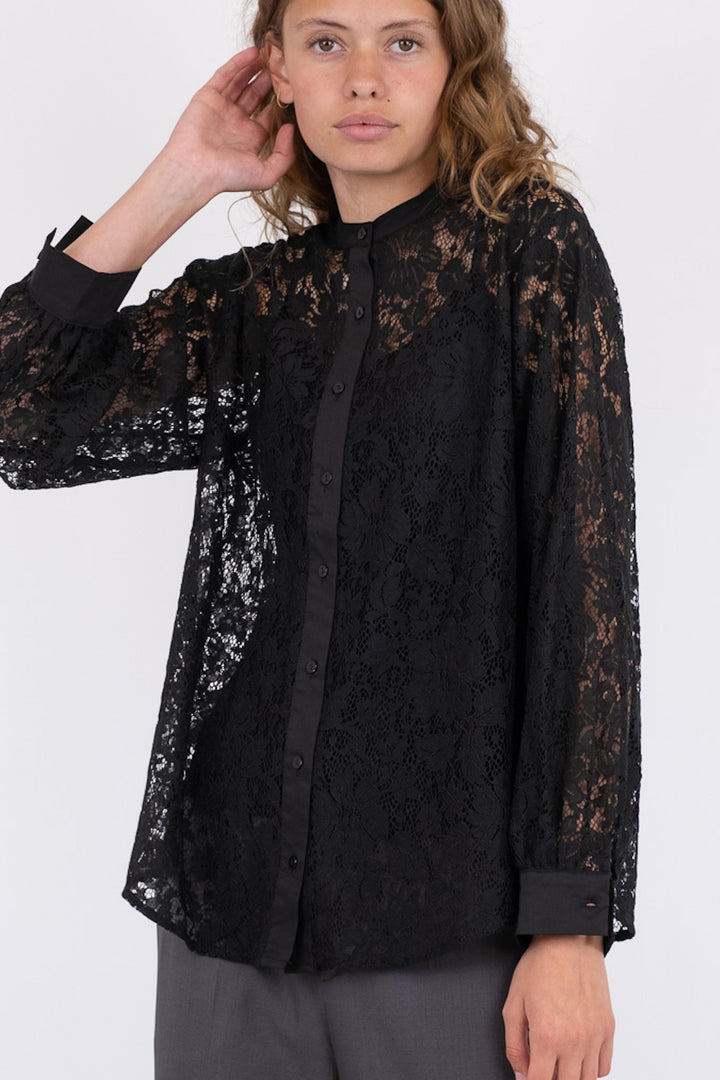 Neo Noir - Mae Lace Shirt - Black