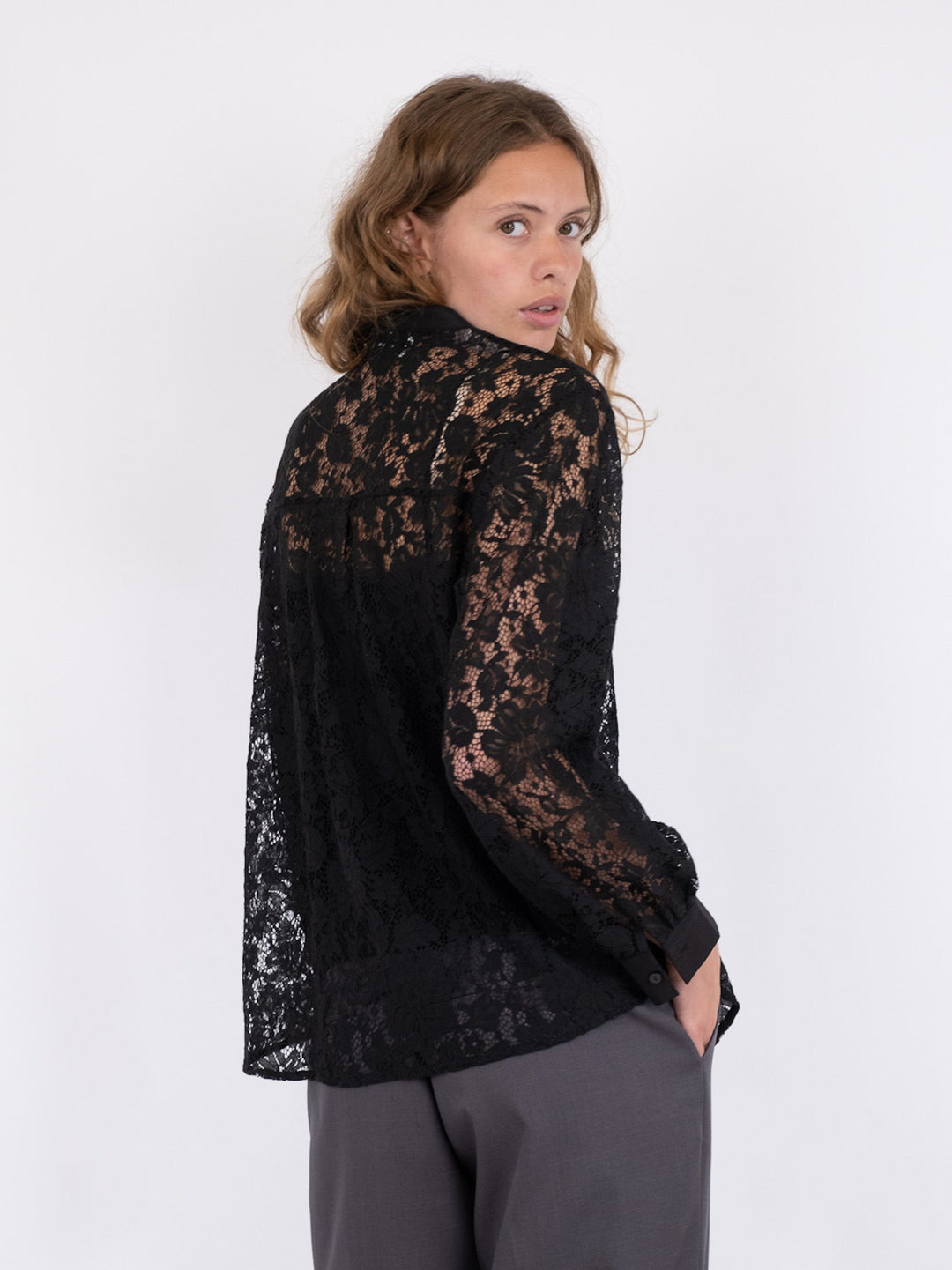 Neo Noir - Mae Lace Shirt - Black