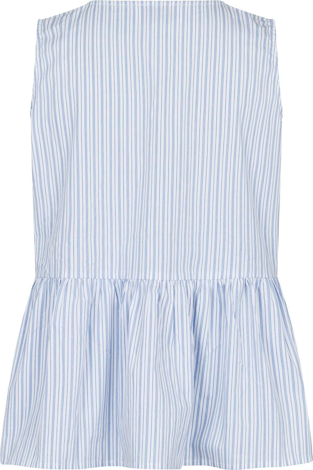 Neo Noir - Manja Stripe Top - Light Blue