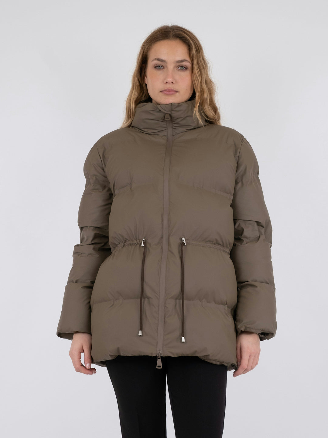 Neo Noir - Mayra C Puffer Jacket - Dark Taupe