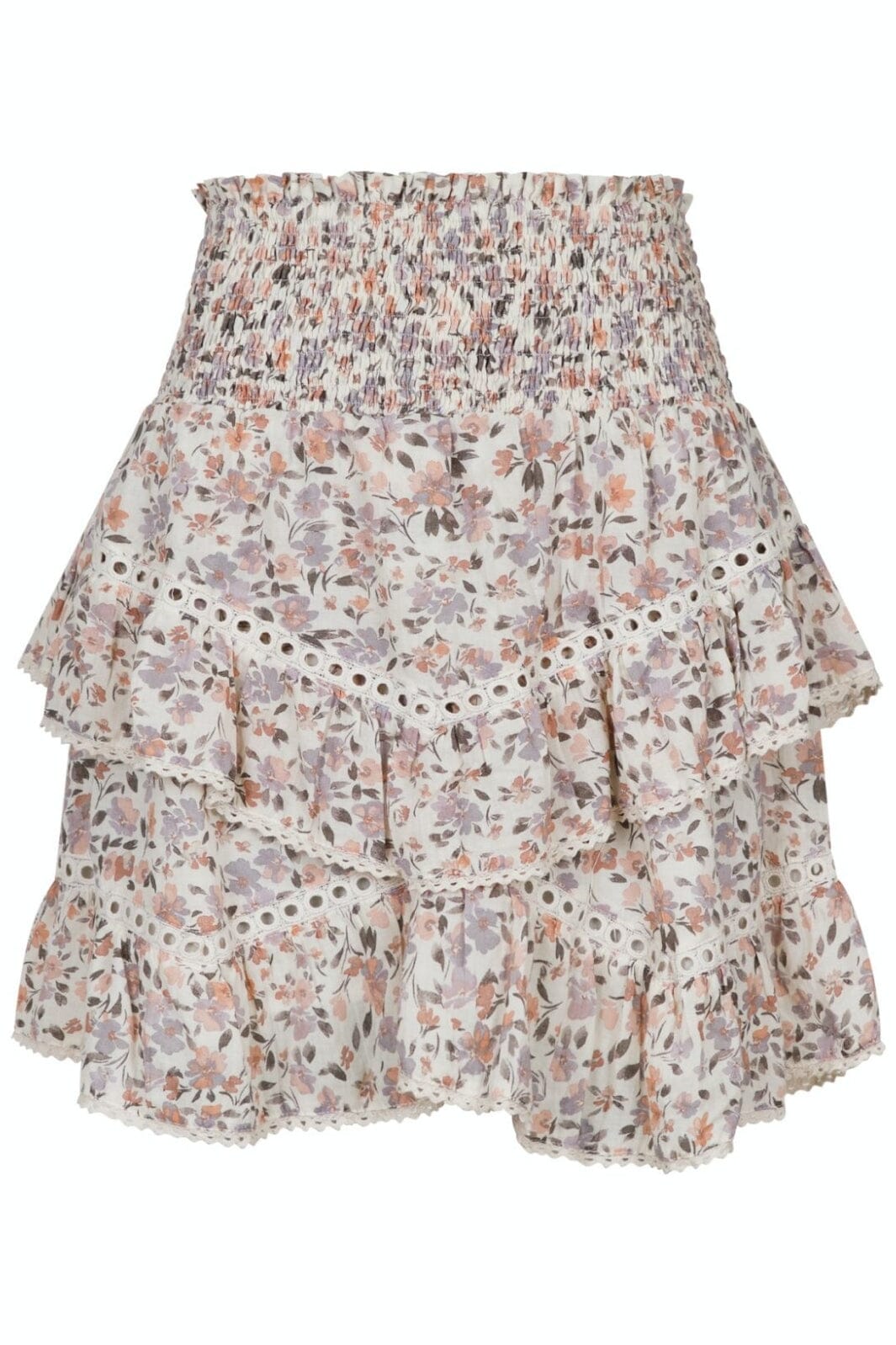 Neo Noir - Ricki Soft Flower Skirt - Dusty Rose Nederdele 