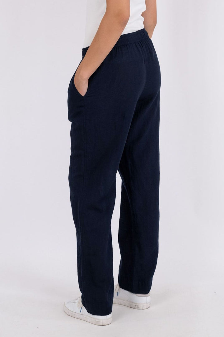 Neo Noir - Sonar Linen Pants - Navy Bukser 