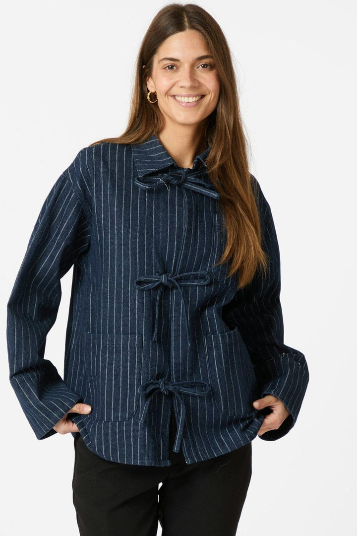 Neo Noir - Starlie Stripe Shirt 164243 - 534 - Dark Blue