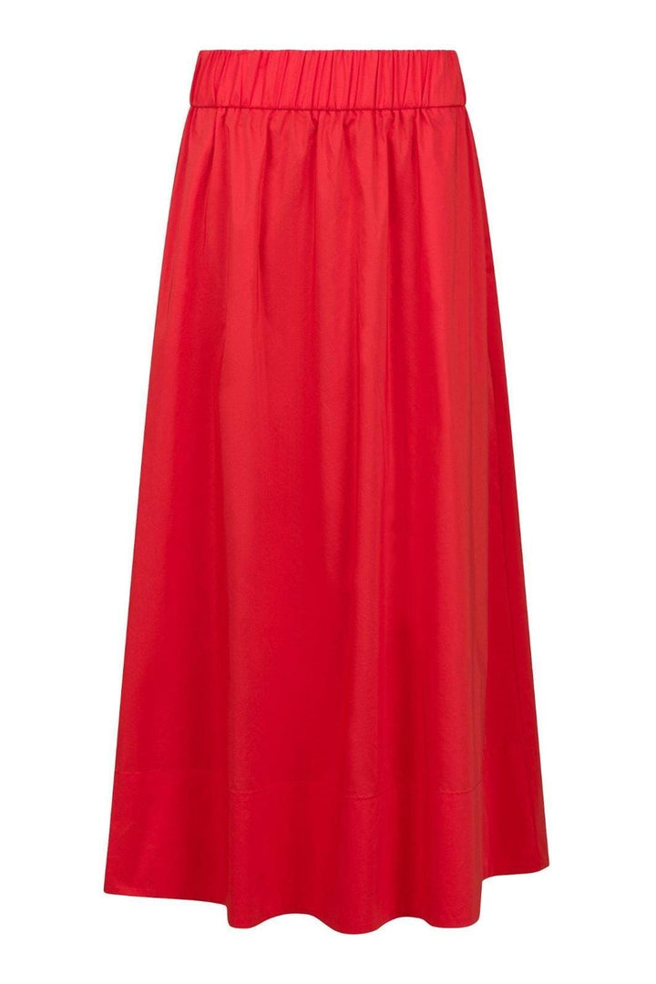 Neo Noir - Yara Long Poplin Skirt - Red Nederdele 