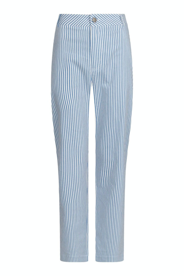 Neo Noir - Zuzan Big Stripe Pants - Light Blue Bukser 