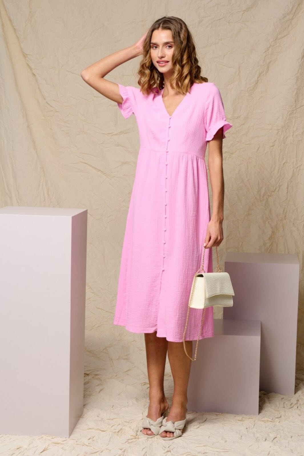 Noella - Aleppo Long Dress - Pink Kjoler 