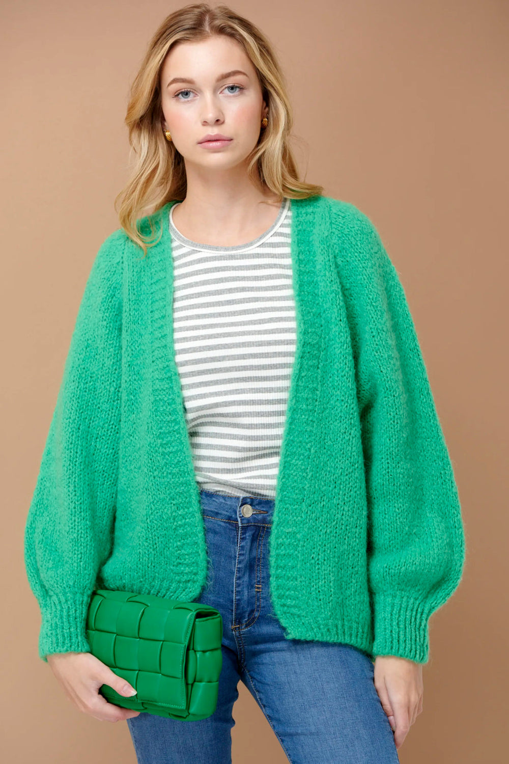 Noella - Fora Knit Cardigan - Light Green Cardigans 