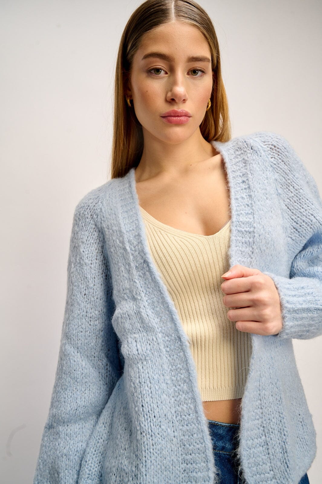 Noella - Fora Knit Cardigan - Lightblue Cardigans 