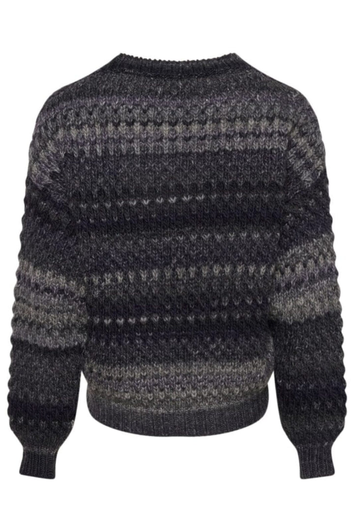 Noella - Gio Sweater - Black Mix Strikbluser 