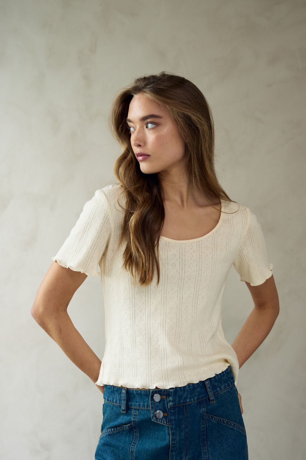 Noella - Julietta Top - 974 Ivory T-shirts 