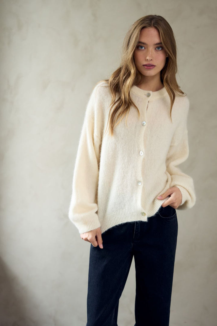 Noella - Kae Knit Cardigan - 1206 Oyster Cardigans 