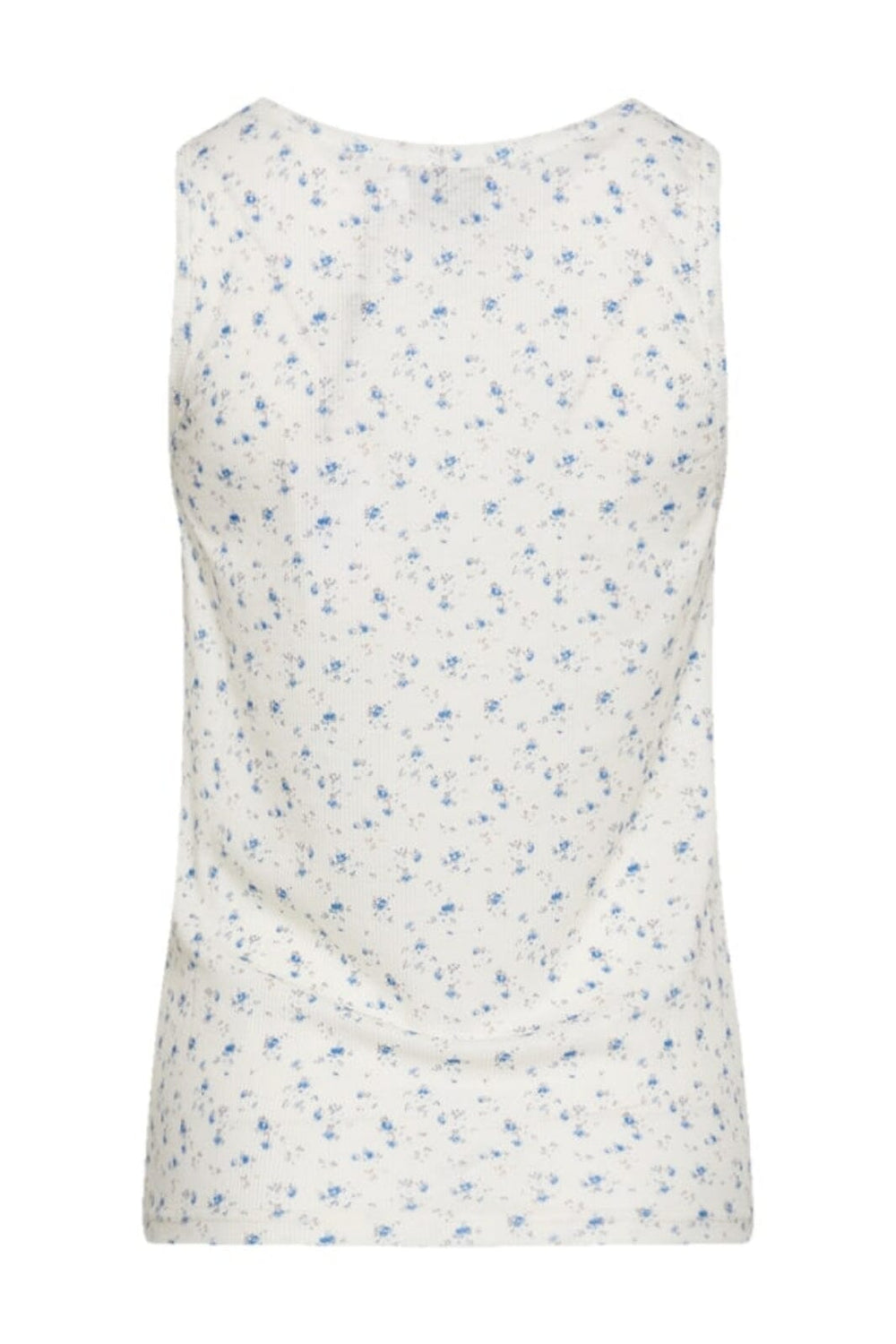 Noella - Riju Tanktop - Cream/Blue Flower Toppe 