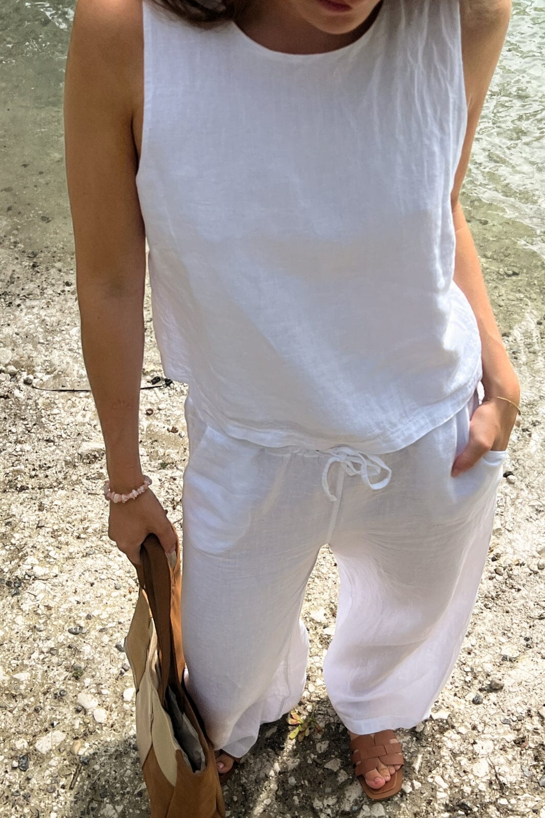 Noella - Samira Pants - White Bukser 