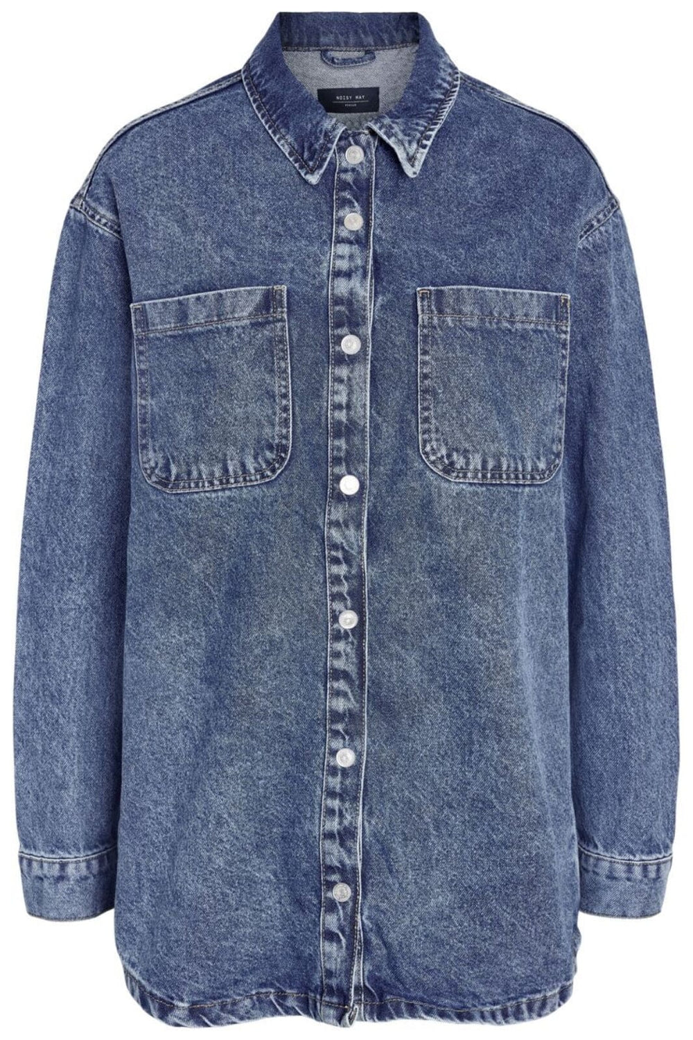 Noisy May - Nmalva L/S Denim Shacket Az351Mb - 4418191 Medium Blue Denim Jakker 