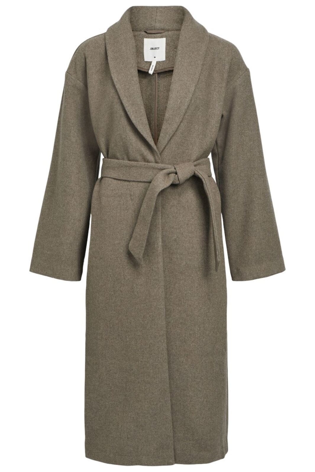 Object - Objpisa Long Coat - 4535507 Desert Taupe Melange