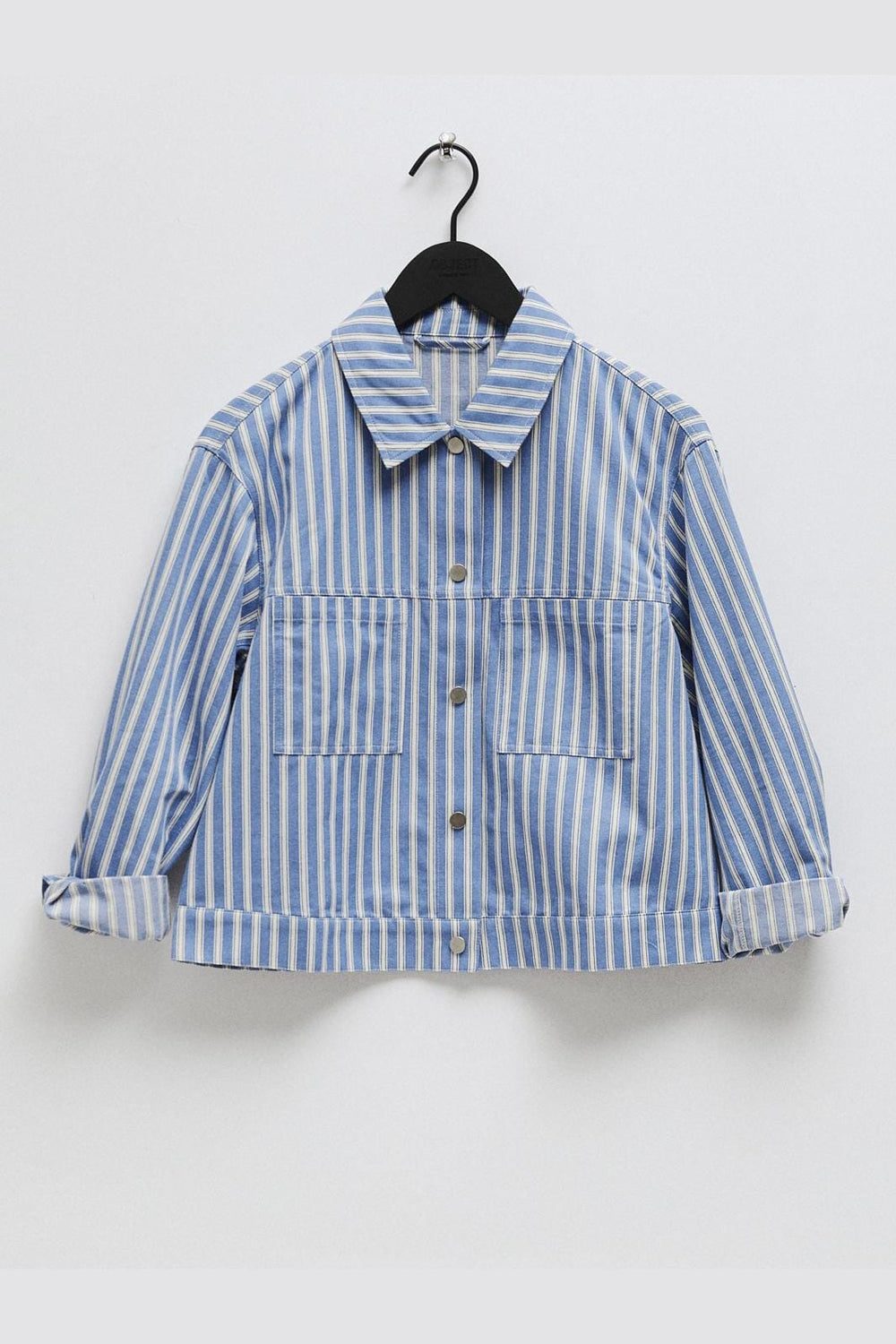 Object - Objsola Re Ls Twill Shirt Ott - 4672756 Lapis Blue White