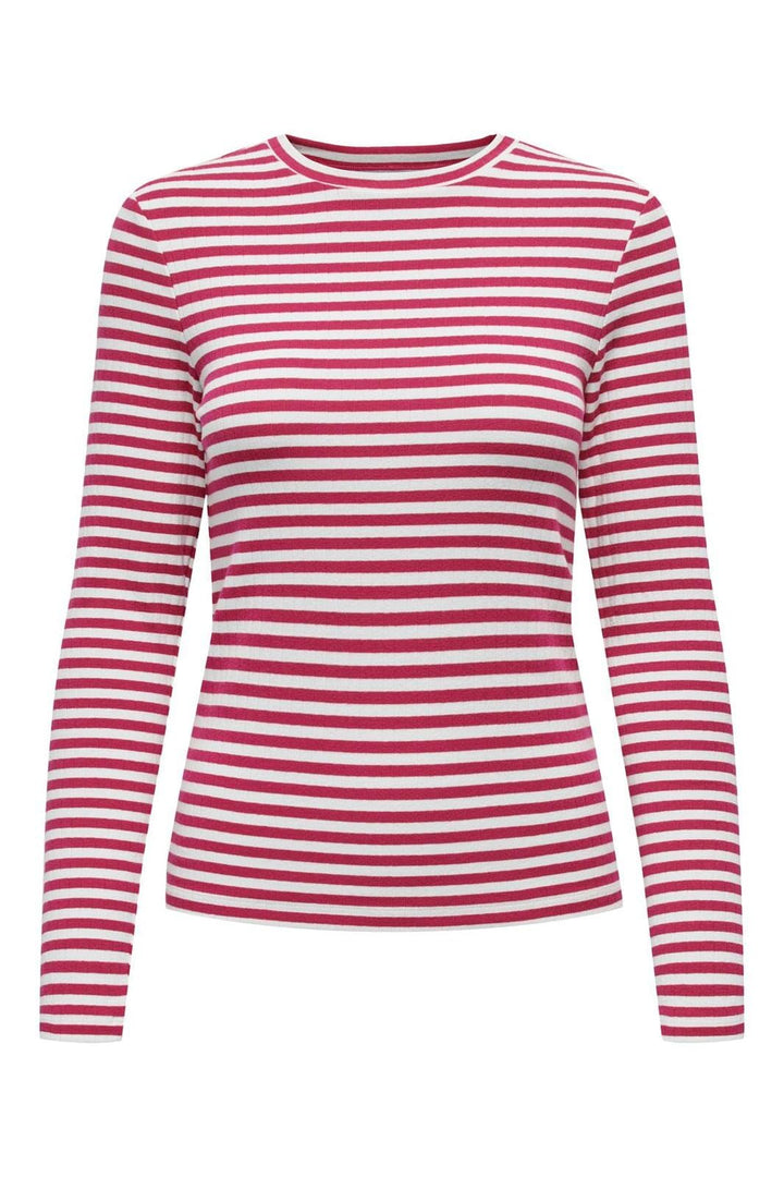 Only - Onlaida L/S Striped Top 15342088 - 4761211 - Salsa White