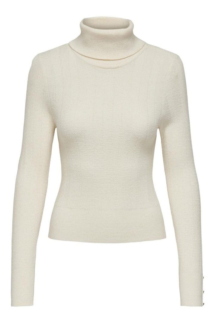 Only - Onlaida Ls Structure Rollneck Cc Knt - 4703248 Whitecap Gray Melange Bluser 