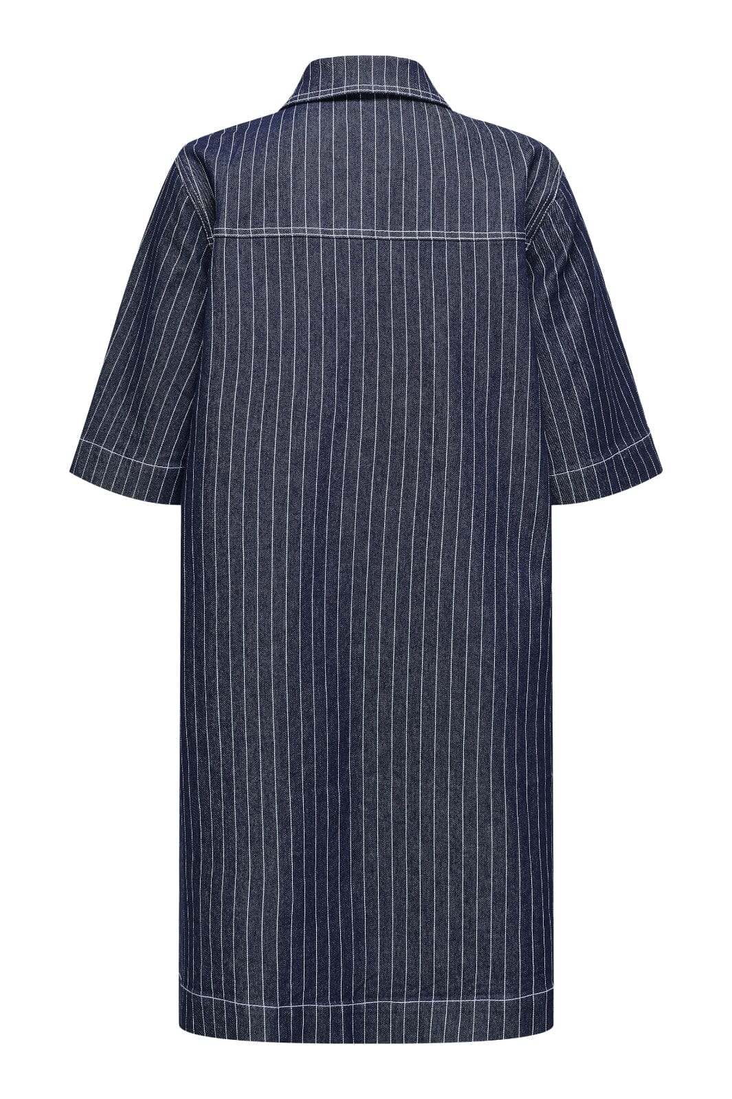 Only - Onlbelle S/S Stripe Dress Gua - 4740251 Dark Blue Denim Stripe