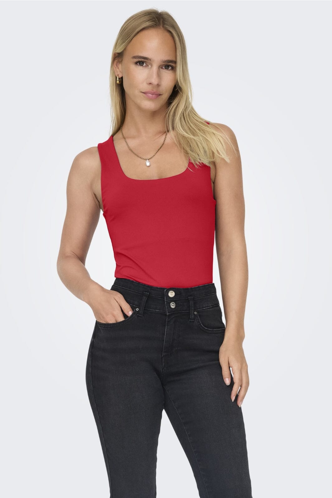 Only - Onlea S/L 2-Ways Fit Top - 4745002 Racing Red